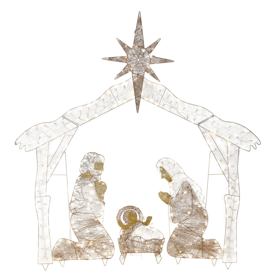 72 in. Nativity Scene with LED Lights